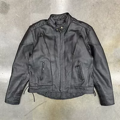 Vintage Leather King Leather Jacket Size 46 Thinsulate Motorcycle  • $44.50