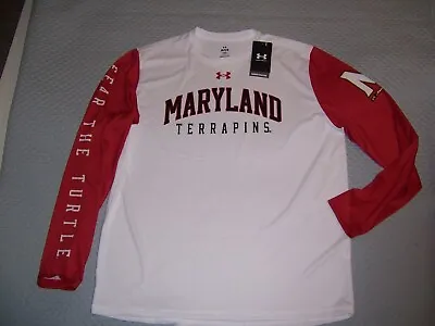 NWT Under Armour Mens L Maryland Terrapins Gameday Collection Dri Fit Shirt NEW • $19.99