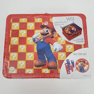 Mario - Wii Collectible Tin Starter Kit Lunchbox - BD&A - Nintendo - 2007 • $59.99