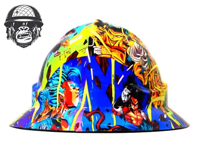 Custom Hydrographic Safety Hard Hat DRAGON BALL Z COLOUR PRO CHOICE WIDE BRIM • $85