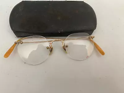 Antique Artcraft Gold Filled Rimless Eyeglasses 1/10 12K GF • $89