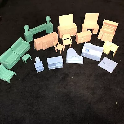 Vintage Marx Toys Dollhouse Furniture 60’s Doll House Lot Kitchen Bath Living + • $10