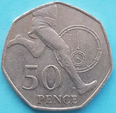 UK 2004 50P COIN RARE SIR ROGER BANNISTER 4 FOUR MINUTE MILE Fifty Pence • £1.55