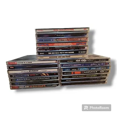 Lot Of 21 Cd's Hard Rock MetalGrunge Pantera Megadeth Marilyn Manson More • $63.99