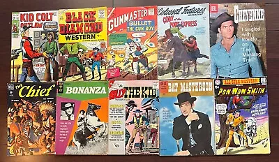 TEN 1950's & 60's WESTERN COMICS...CHEYENNE Bonanza..$135 VALUE...ONLY $19.95! • $19.95