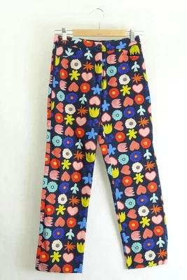 $55 • Buy Gorman Printed Navy Pants 8 By Reluv Clothing