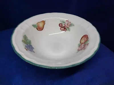 Vintage Epoch  Market Day   Round Serving Bowl E108 Fruit Border  • $16.99