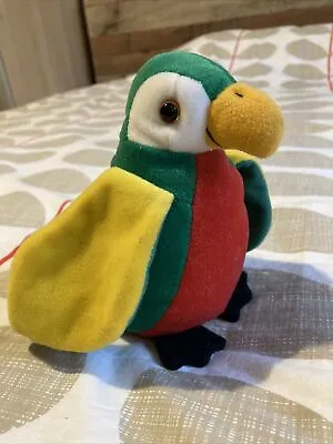 DEAGOSTINI MY ANIMAL KINGDOM Percy Parrot Macaw 7” 18cm Soft Plush Toy Beanie A4 • £4.90