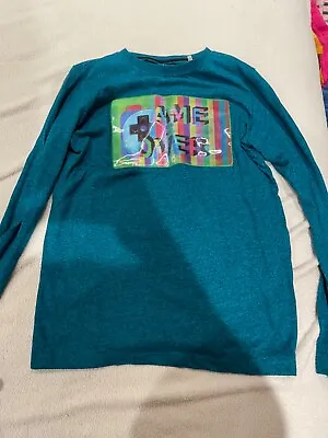 Boys Blue Long Sleeved Gaming Top. Size 11-12 Years. Blue Zoo At Debhanems  • £4