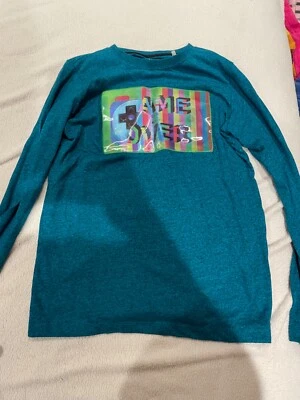Boys Blue Long Sleeved Gaming Top. Size 11-12 Years. Blue Zoo At Debhanems  • £4