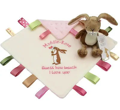 Guess How Much I Love You Taggy Little Nutbrown Hare Rattle Personalised Gift • £11.47