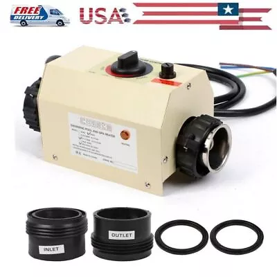 Electric Swimming Pool Water Heater Thermostat Bathtub SPA Heating Pump 3KW 220V • $98.22