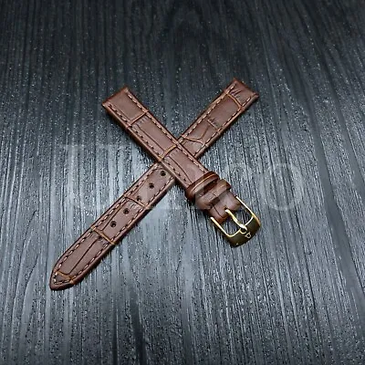 13 MM Brown Genuine Leather Strap Band Soft Vintage Replacement Rose Gold Buckle • $10.99
