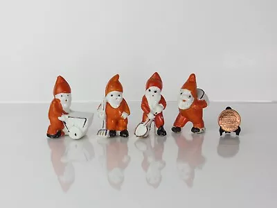 Vintage Miniature Ceramic Garden Gnome Figurines Made In Japan • $29.99