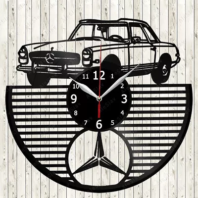 Mercedes Retro Car Vinyl Record Wall Clock Decor Handmade 2383 • $24.98