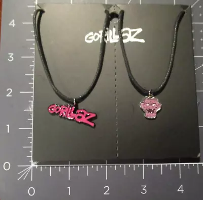 GORILLAZ Pendants BEST FRIENDS NECKLACE SET Cord Merch Tour Murdoc Russel 2D • £19.27