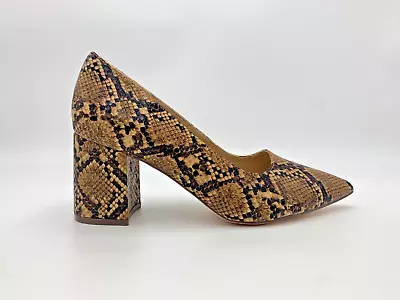 London Rebel Women's Pointed Toe Snake Print Block Heel Shoes UK 5 EU 38 US 7 • £34.99