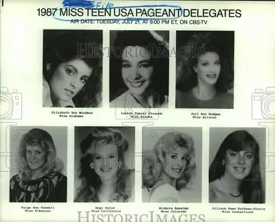 1987 Press Photo Delegates Of The Miss Teen USA Pageant - Hcx11350 • $15.99