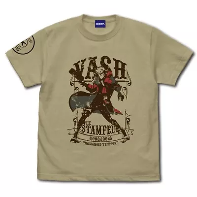 TRIGUN STAMPEDE Vash The Stampede T-shirt Sand Khaki XL Size Japan Cosplay • $69