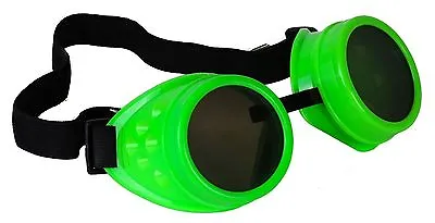 Steampunk Green Cyber Motorcycle Flying Goggles Vintage Pilot Biker  • $12.99