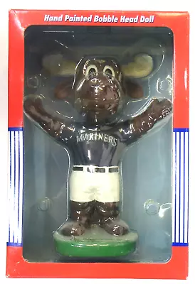 MOOSE MASCOT Seattle Mariners 8  Baseball Nodder Bobblehead MIB • $28.99