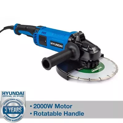 Electric Angle Grinder Hyundai 9 Inch 230mm 2000W Diamond Disc Cutter Hyundai • £79.99