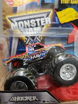 Hot Wheels Monster Jam Shocker Lucas Oil MAV TV Mud Treads • $13.99