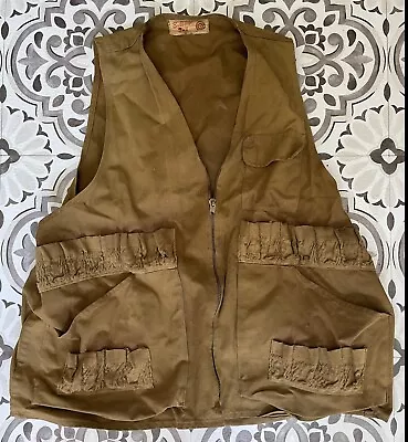 Vintage Bullseye Bill Hunting Vest Canvas Water Repellent (Not Sure On Size) • $17.50