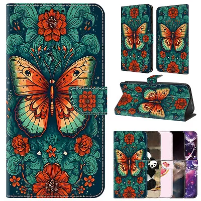 Leather Crystal Painting Wallet Flip Case For Redmi Note 8 13C 12C 11A A1 A2Plus • $12.74