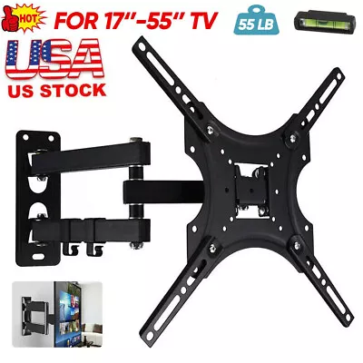 Full Motion Lcd Led Tv Wall Mount Bracket Swivel 17 32 36 37 40 42 46 50 55 • $18.35