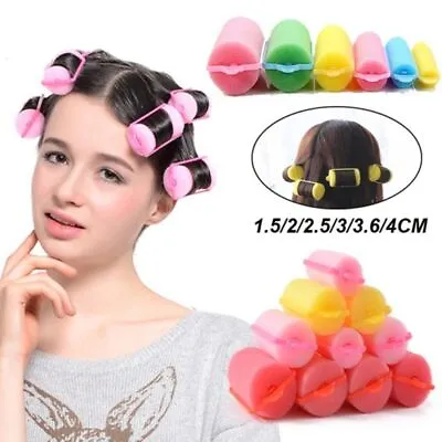 Salon DIY Curls Sponge Foam Cushion Hair Curlers Hair Rollers Hairdressing Kit • $5.28