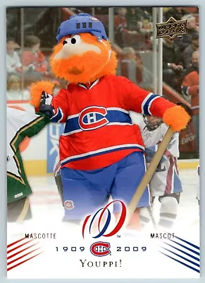 Youppi! Mascot 2008-09 Upper Deck Montreal Canadiens Centennial No 163     24697 • $1.09