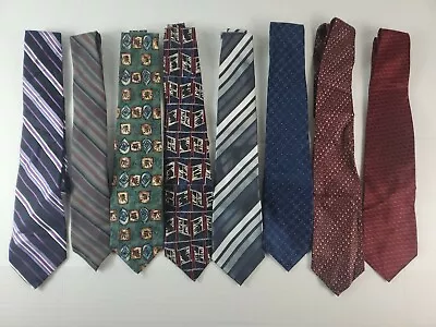 VAN HEUSEN Necktie Lot Of 8 Collection 4 Multicolored Multiple Designs  • $9.60