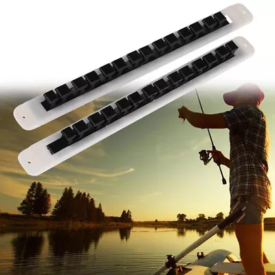 2X Portable Fishing Rod Holder Stand 7 Rod Storage Rubber Rod Rack Wall Mounted  • $25.99
