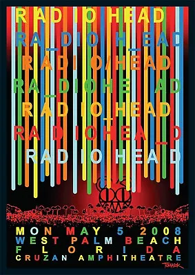 Radiohead Palm Beach 2008 Repro Tour POSTER • £10.99