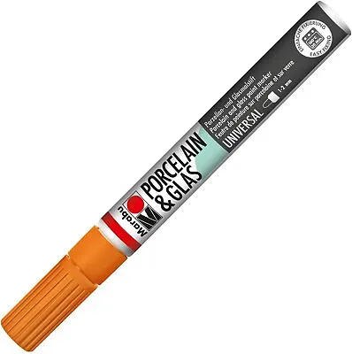 Marabu Porcelain/Glas Painter Marker Pen 1-2mm Tangerine • £6.79