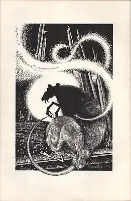 1967 LEE BROWN COYE Vintage 11x17 Poster SCARY RAT Weird Tales Artist HALLOWEEN • $14.99