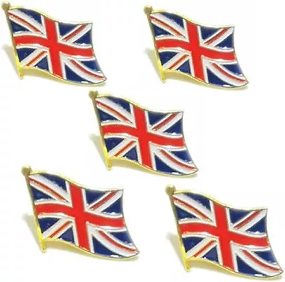 5PCS Union Jack Flag Enamel Brooches United Kingdom Metal Flag Lapel Pin Badges • £6.90