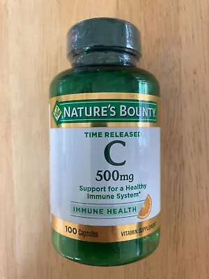 Natures Bounty Vitamin C Time Release 100 Capsules 500mg • $11.99