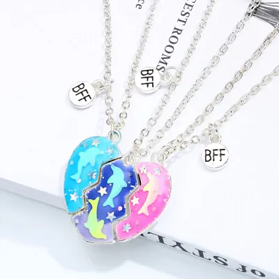 Best Friend Forever BFF 3Piece Love Break Heart Friendship Necklace Set~))@@ • $9.81