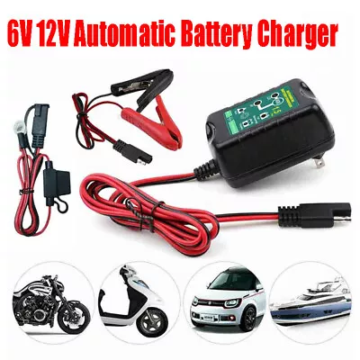 Automatic Battery Charger Maintainer Motorcycle Trickle Float For 6V 12V 1.5A • $20.89