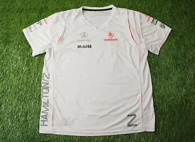 Benz Vodafone Mclaren Team Hamilton Racing Shirt Jersey Official Product Size Xl • $12.74