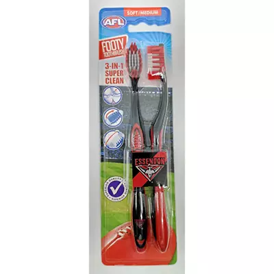 Afl Toothbrush Essendon 2 Pack • $20.95