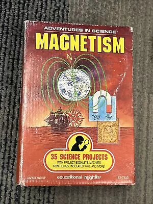 1989 Magnetism 35 Science Projects Educational Insights Box W Booklets & Magnets • $3.99