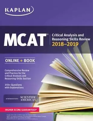 MCAT Critical Analysis And Reasoning Skills Review 2018-2019: Online + Bo - GOOD • $4.48