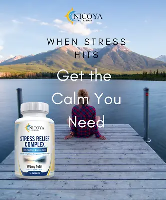 Natural Anti Anxiety Stress Relief & Mood Boosting Vitamin Supplement  • $14