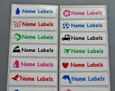 Stick On Waterproof School  Personalised Identity Children Name Labels Stickers • £1.99