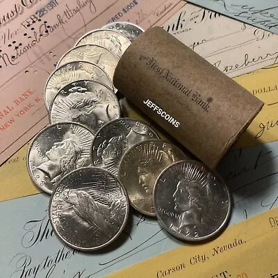 ✯ Mixed Date ✯ Uncirculated Bu Morgan/peace Silver Dollars ✯ From Bank Bag Roll • $96.50