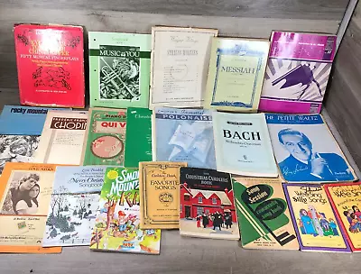 Lot Of 125+ Vintage Piano Song Instructional Choir Holiday Bach Chopin Christmas • $120