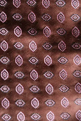 £34.99 • Buy Ermenegildo Zegna Silk Tie Chocolate Brown & Baby Pink Flower Heads Fashion Gift